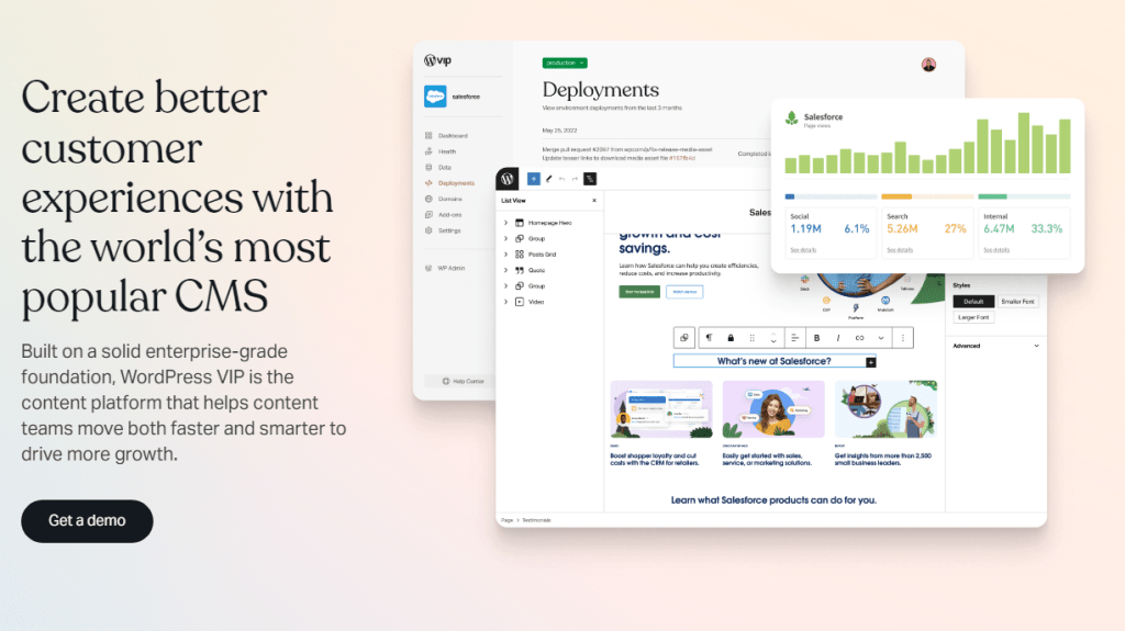 WordPress VIP homepage