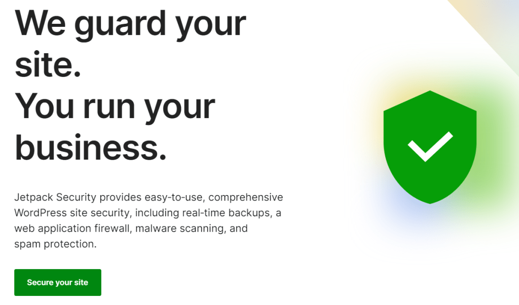 Jetpack Security homepage