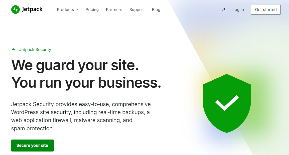 Jetpack Security homepage