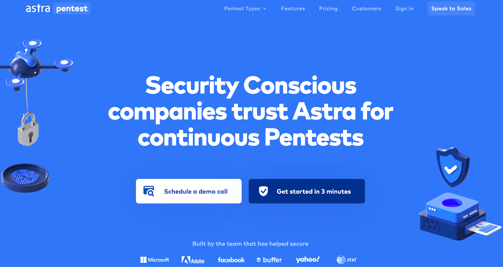 Astra pentest homepage